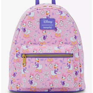 Loungefly Disney Daisy Duck Mini Backpack Daisy Duck Floral Pattern Bag New